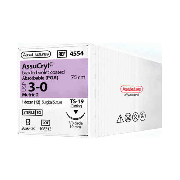 Sutura PGA 3-0 Assut Sutures REF 4554