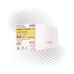 Catgut Cromado 5/0 HR-17mm/75cm Multifilamento torcido Assut Ref: 303