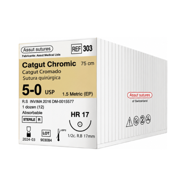 Catgut Cromado 5-0 Assut Sutures REF 303