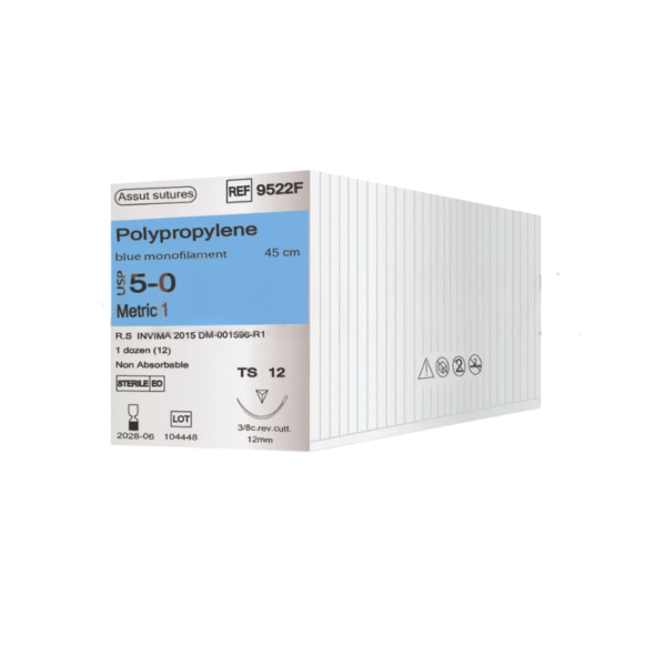 Polipropileno 5/0 TS-12mm/45cm Monofilamento Assut Ref: 9522F