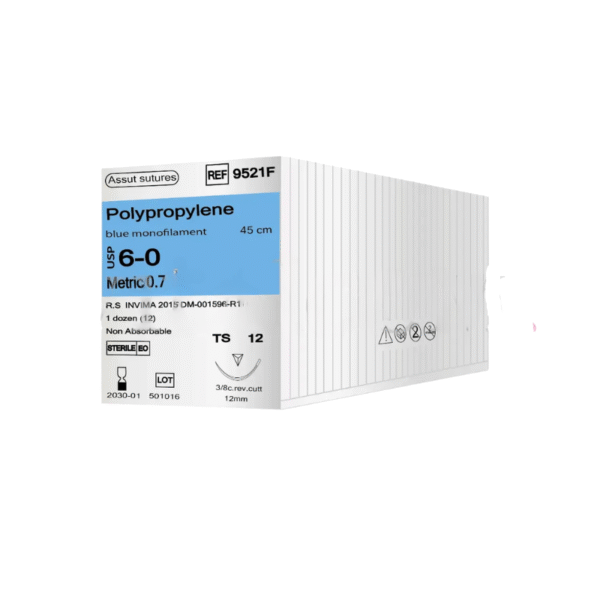 Polipropileno 6/0 TS-12mm/45cm Monofilamento Assut Ref: 9521F