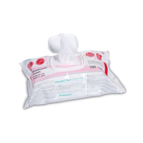 Meliseptol Wipes Sensitive desinfectante de pequeñas superficies paquete x 100 toallas - Braun