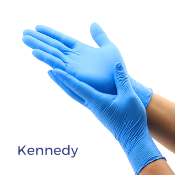 Guante de Nitrilo Azul tallas (S-M-L) caja x 100 unidades - Kennedy