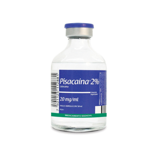 Pisacaina lidocaina al 2% Sin Epinefrina frasco x 50ml - Pisa