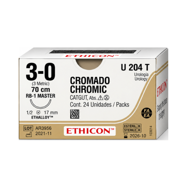 Catgut Cromado 3-0 Ethicon REF U204T