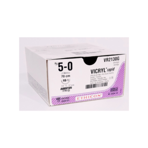Vicryl Rapide 5-0 RB-1/17mm-70cm, 1/2 circulo poliglactin 910 caja x 12 unidades - Ethicon