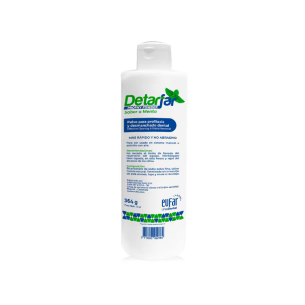 DETARFAR PROPHY MENTA (Bicarb. de Sodio Polvo Fino Profilaxis) frasco x 364 gr - Eufar
