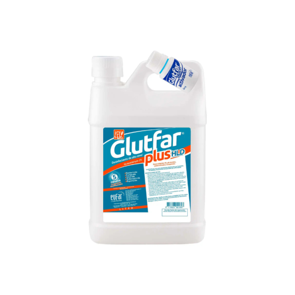 Glutfar Plus HLD (Desinfectante Glutaraldehido 2% Con Activador) frasco x 1 lts - Eufar