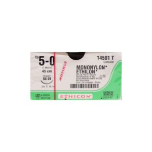 Ethilon* 5-0 SC-20/19mm-45cm, 3/8 circulo Mono Nylon Black caja x 24 unidades - Ethicon