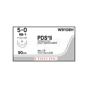 PDS*II 5-0 RB-1/17mm-90cm, 1/2 circulo violeta Polydioxanone caja x 36 unidades - Ethicon
