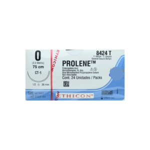 Prolene* 0 CT-1/36mm-75cm, 1/2 circulo ethipoint Polipropileno blue monofilamento caja x 24 unidades - Ethicon
