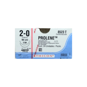Prolene* 2-0 2-SH/26mm-90cm (2), 1/2 circulo ethipoint Polipropileno blue monofilamento caja x 24 unidades - Ethicon