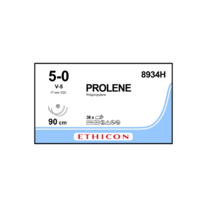 Prolene* 5-0 V5/17mm-90cm (2), 1/2 circulo tapercut Polipropileno blue monofilamento caja x 36 unidades - Ethicon