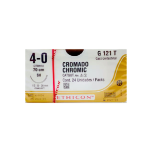 Catgut Cromado 4-0 SH/26mm-70cm, 1/2 circulo caja x 24 unidades - Ethicon