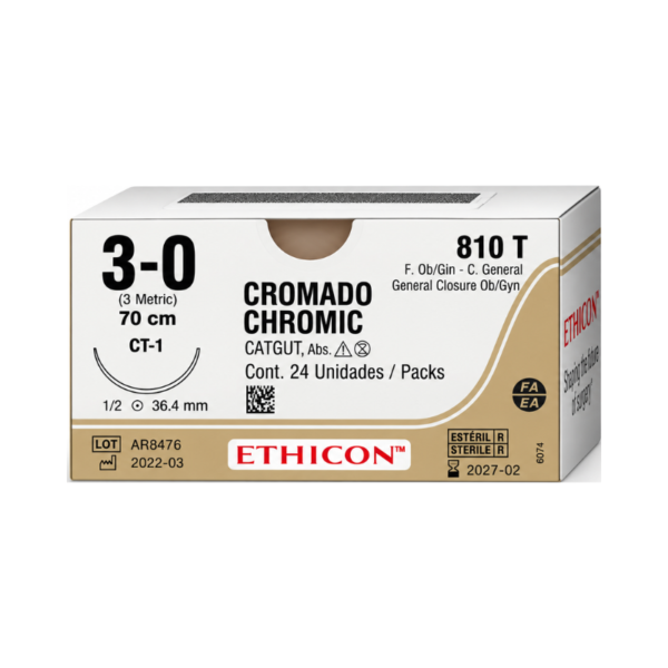 Catgut Cromado 3-0 Ethicon REF 810T