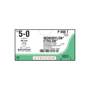 Ethilon* 5-0 P-3/13mm-45cm, 3/8 circulo Mono Nylon Black caja x 24 unidades - Ethicon