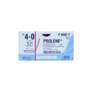 Prolene* 4-0 PS-2/19mm-45cm, 3/8 circulo ethipoint Polipropileno blue monofilamento caja x 24 unidades - Ethicon
