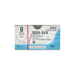 Seda Silk* 0 CT-1/36mm-75cm, 1/2 circulo seda negra caja x 36 unidades - Ethicon