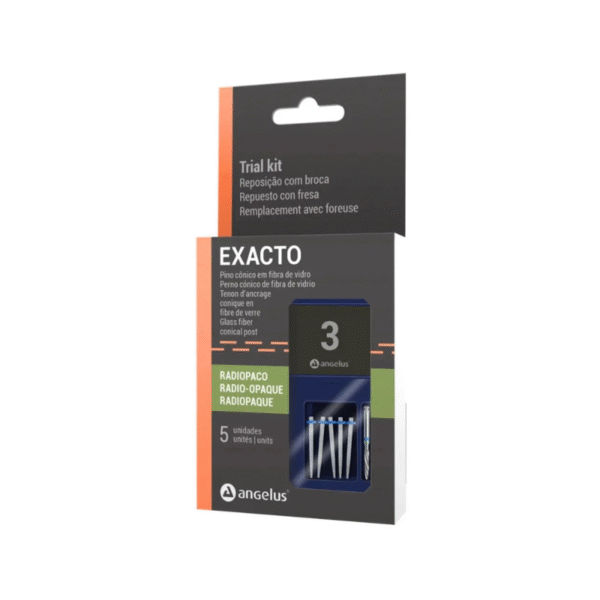 Exacto Poste de Fibra de vidrio kit x 5 postes + Fresa, tamaño 3mm - Angelus