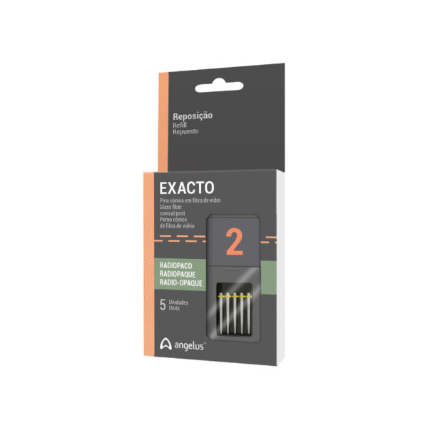 Exacto Poste de Fibra de vidrio refill x 5 postes, tamaño 2mm - Angelus