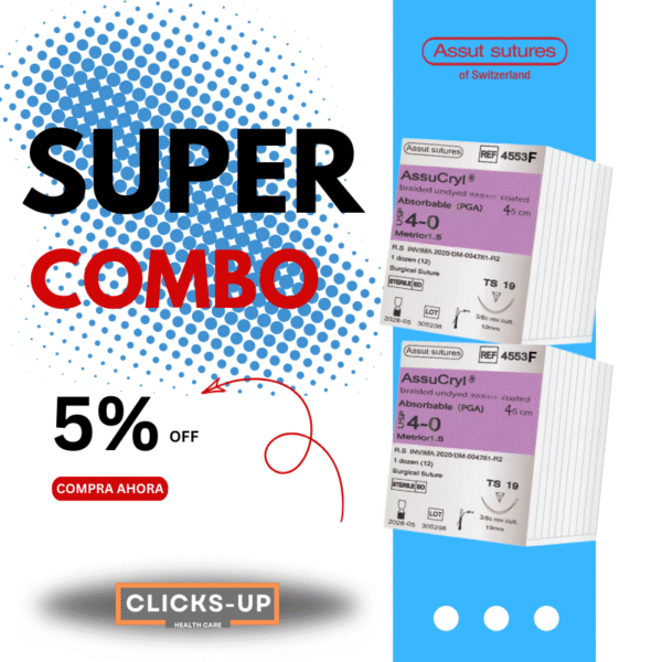 Combo de Assucryl 2 cajas de 4/0 - Assut Sutures