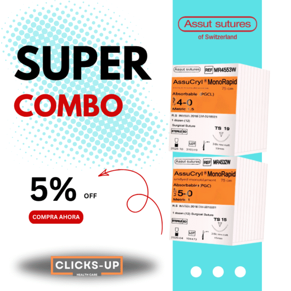 Combo de Assucryl Monorapid 4/0 + 5/0 - Assut Sutures