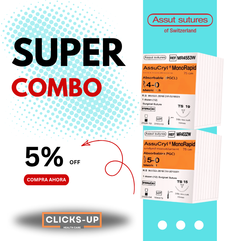 Combo de Assucryl Monorapid 4/0 + 5/0 – Assut Sutures