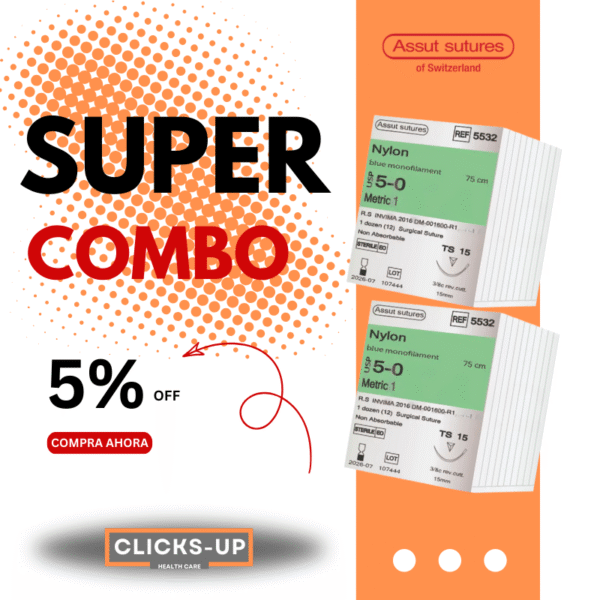 Combo de Nylon 2 cajas de 5/0 - Assut Sutures