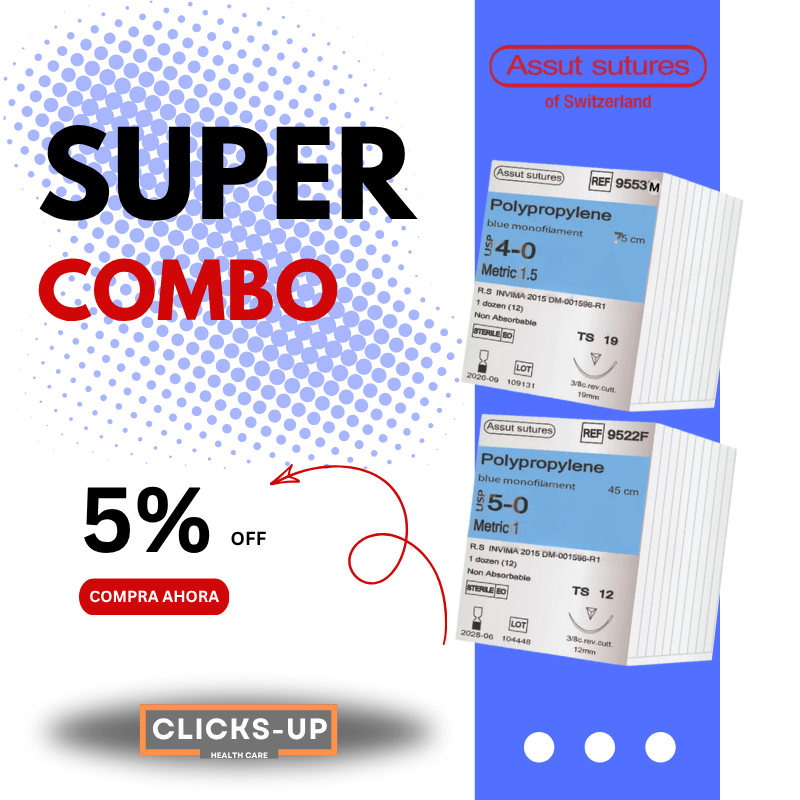 Combo de Polipropileno 4/0 + 5/0 – Assut Sutures