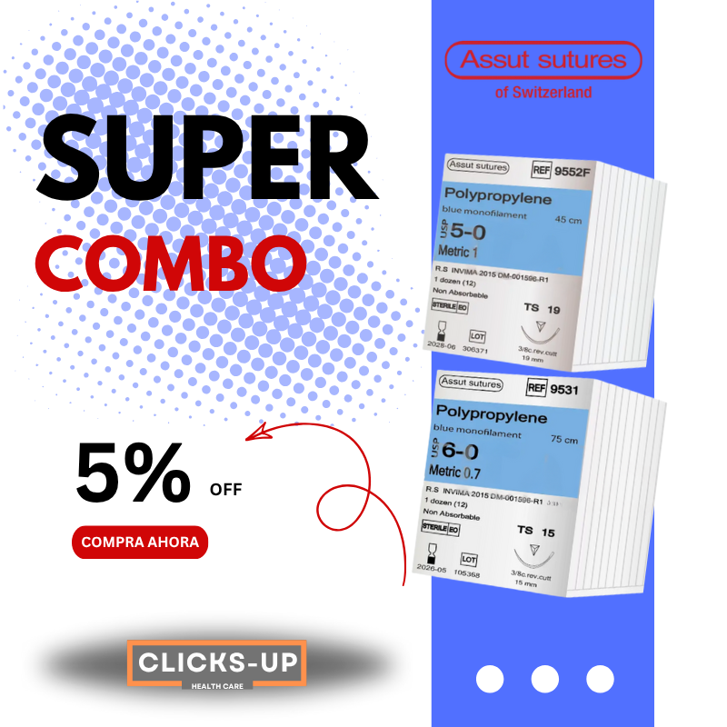 Combo de Polipropileno 5/0 + 6/0 – Assut Sutures