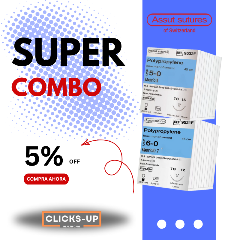 Combo de Polipropileno 5/0 + 6/0 – Assut Sutures