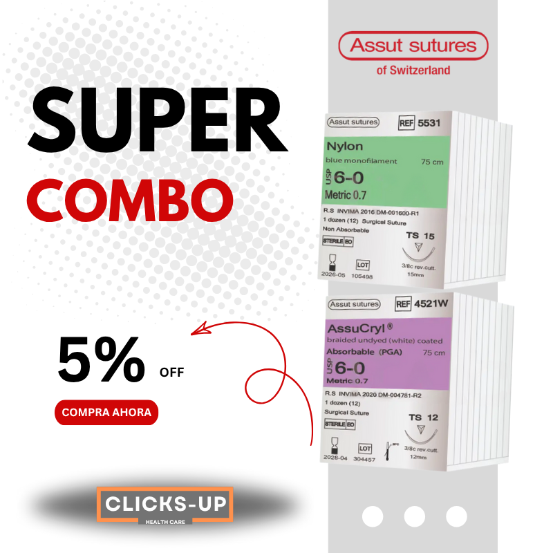 Combo Mix de Assucryl 6/0 + Nylon 6/0 – Assut Sutures