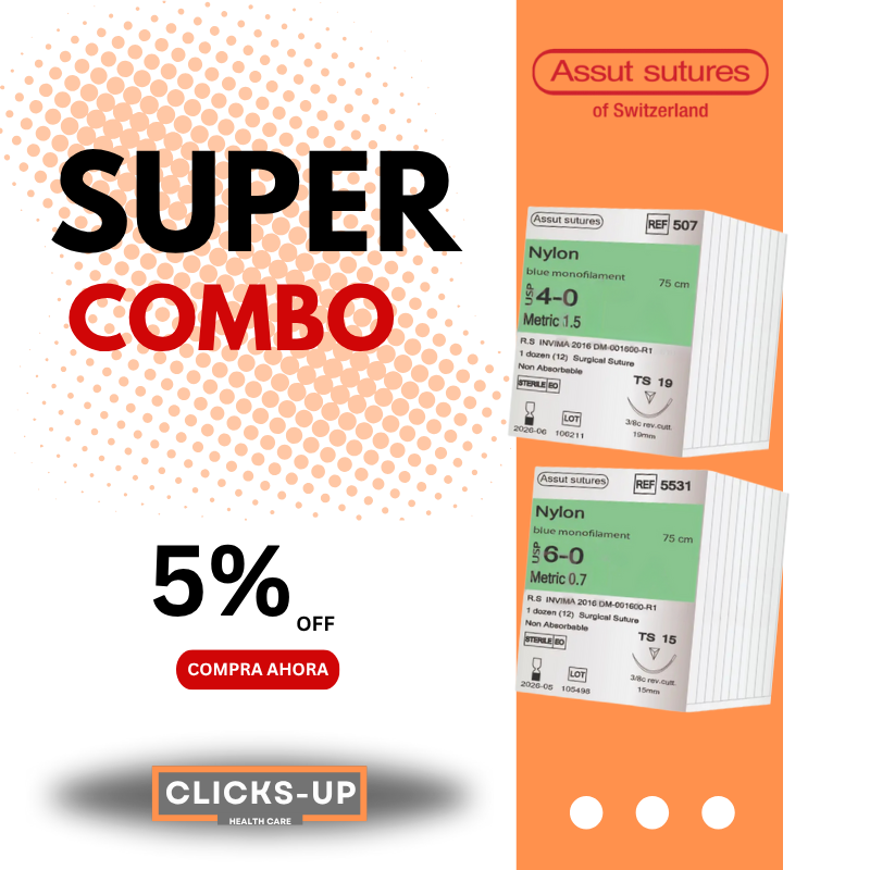 Combo de Nylon 4/0 + 6/0 – Assut Sutures