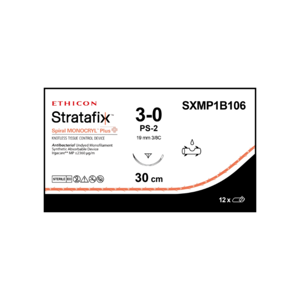 Stratafix Spiral Monocryl Plus Antibacterial 3-0 Ethicon REF SXMP1B106