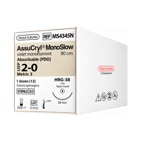 Assucryl Monoslow 2-0 Assut Sutures REF MS4345N