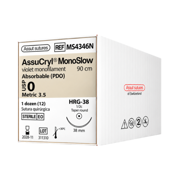 Assucryl Monoslow 0 Assut Sutures REF MS4346N