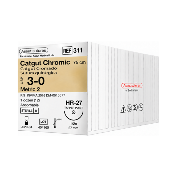 Catgut Cromado 3-0 Assut Sutures REF 311