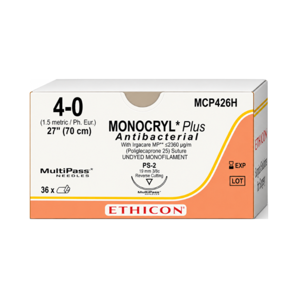 Monocryl Plus Antibacterial 4-0 Ethicon REF MCP426H