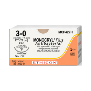 Monocryl Plus Antibacterial 3-0 Ethicon REF MCP427H