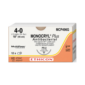Monocryl Plus Antibacterial 4-0 Ethicon REF MCP496G